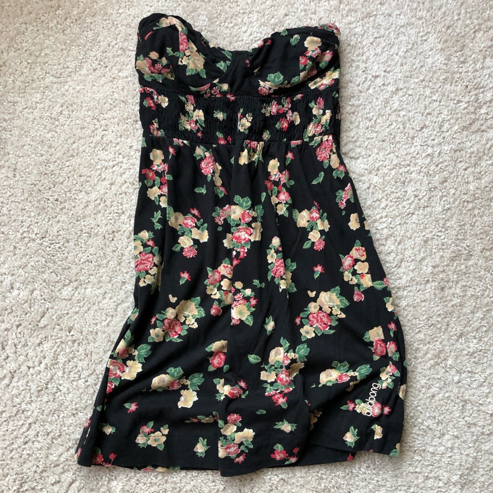 Strapless flower dress